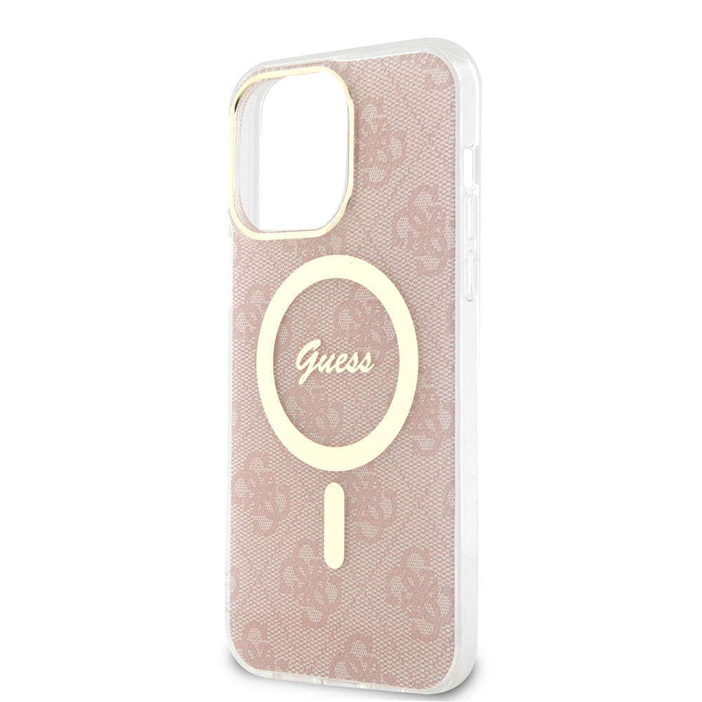 Futrola MagSafe za Apple iPhone 15 Pro, Guess, IML 4G, Roze