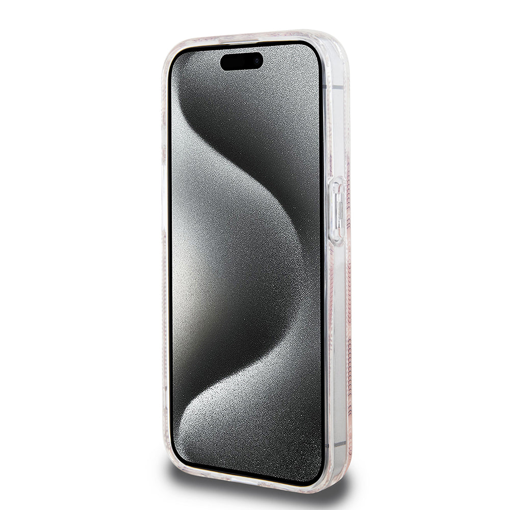 Futrola MagSafe za Apple iPhone 15 Pro, Guess, IML Gcube, Roze