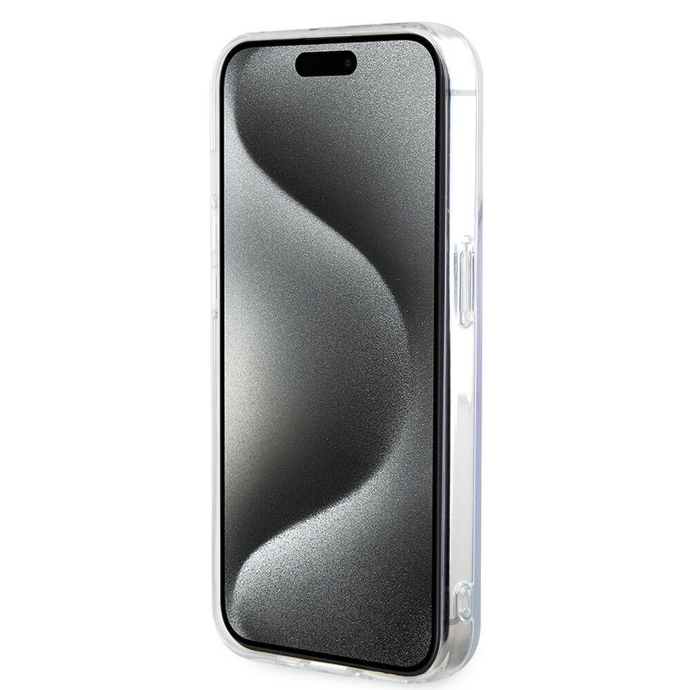 Futrola MagSafe za Apple iPhone 15 Pro, Guess, IML Iridescent, Ljubičasta