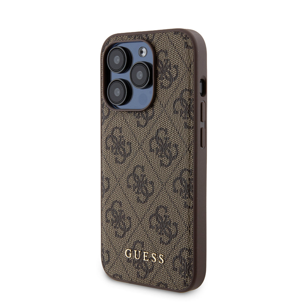 Futrola MagSafe za Apple iPhone 15 Pro, Guess, Powerbank 4G Metal Logo, Braon