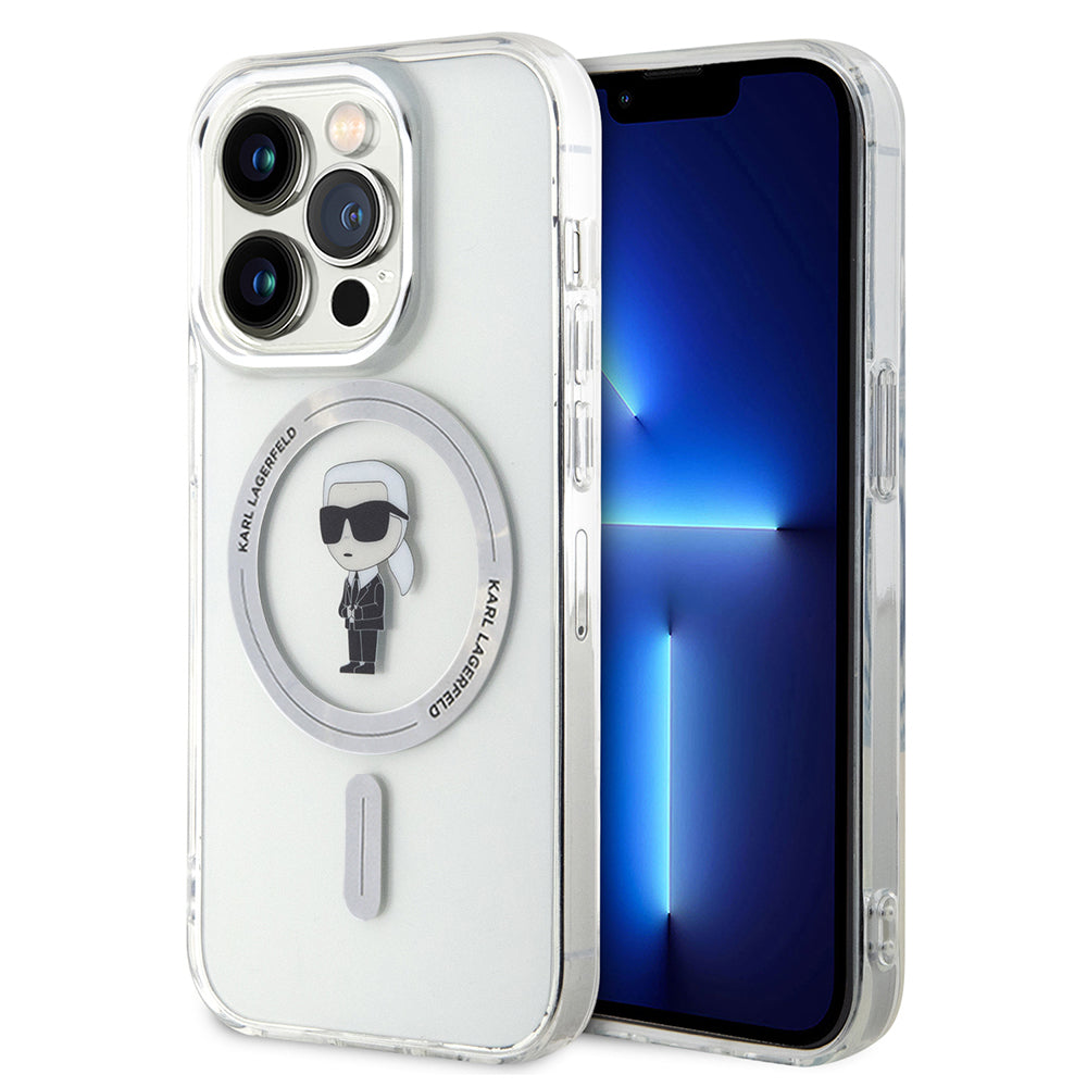 Futrola MagSafe za Apple iPhone 15 Pro, Karl Lagerfeld, IML Ikonik Karl, Providna
