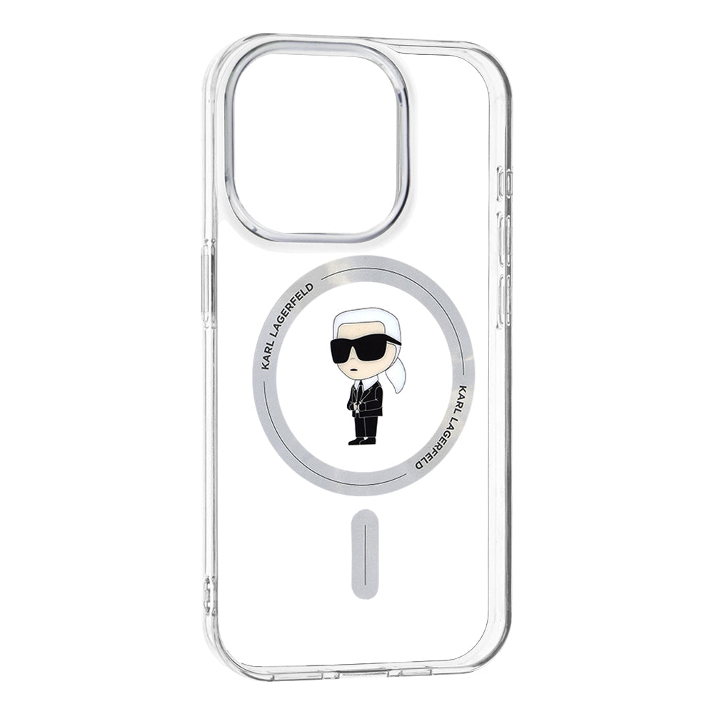 Futrola MagSafe za Apple iPhone 15 Pro, Karl Lagerfeld, IML Ikonik Karl, Providna