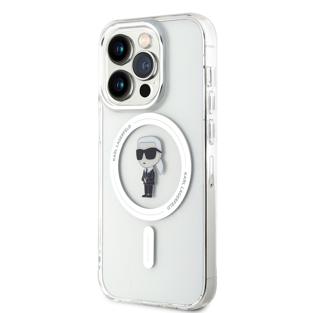Futrola MagSafe za Apple iPhone 15 Pro, Karl Lagerfeld, IML Ikonik Karl, Providna