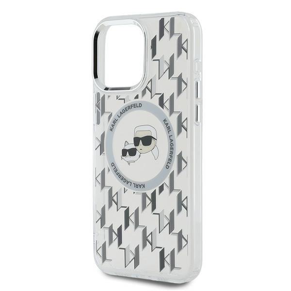 Futrola MagSafe za Apple iPhone 15 Pro, Karl Lagerfeld, IML Monogram Karl & Choupette's Heads, Transparentna