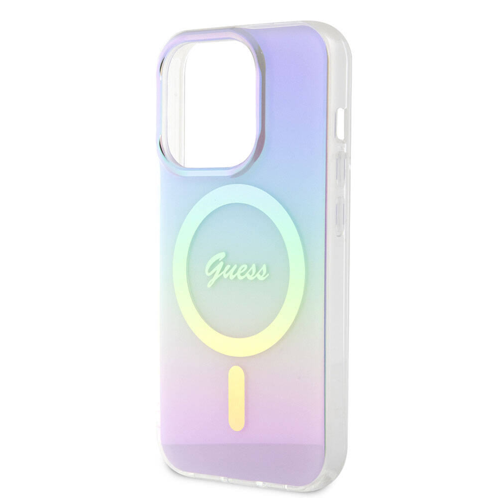 Futrola MagSafe za Apple iPhone 15 Pro Max, Guess, IML Iridescent, Ljubičasta