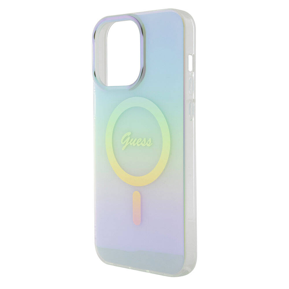 Futrola MagSafe za Apple iPhone 15 Pro Max, Guess, IML Iridescent, Tirkiz