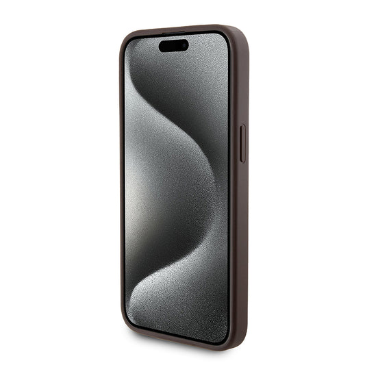 Futrola MagSafe za Apple iPhone 15 Pro Max, Guess, Powerbank 4G Metal Logo, Braon