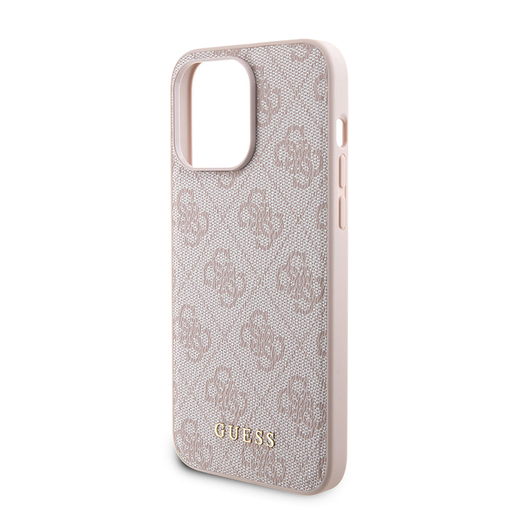Futrola MagSafe za Apple iPhone 15 Pro Max, Guess, Powerbank 4G Metal Logo, Roze