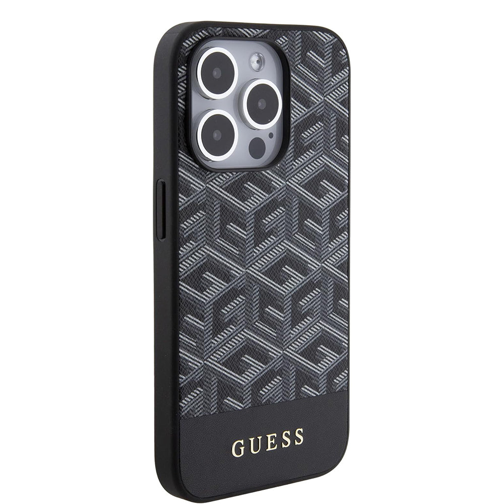 Futrola MagSafe za Apple iPhone 15 Pro Max, Guess, PU G Cube, Crna