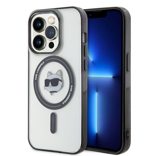 Futrola MagSafe za Apple iPhone 15 Pro Max, Karl Lagerfeld, IML Choupette's Head, Transparentna