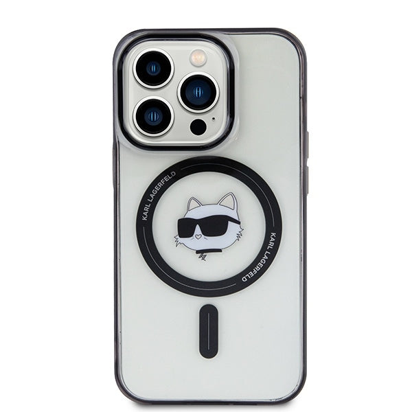 Futrola MagSafe za Apple iPhone 15 Pro Max, Karl Lagerfeld, IML Choupette's Head, Transparentna