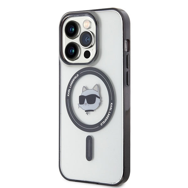 Futrola MagSafe za Apple iPhone 15 Pro Max, Karl Lagerfeld, IML Choupette's Head, Transparentna