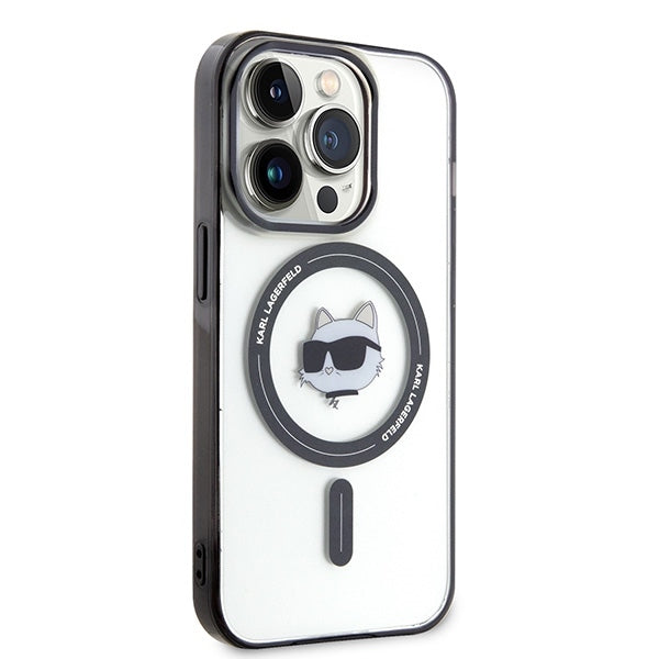 Futrola MagSafe za Apple iPhone 15 Pro Max, Karl Lagerfeld, IML Choupette's Head, Transparentna