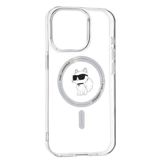 Futrola MagSafe za Apple iPhone 15 Pro Max, Karl Lagerfeld, IML Choupette, Transparentna