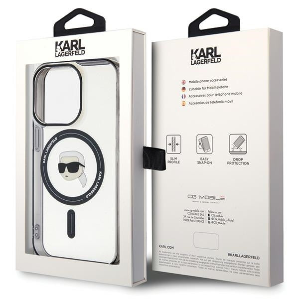Futrola MagSafe za Apple iPhone 15 Pro Max, Karl Lagerfeld, IML Karl's Head, Providna