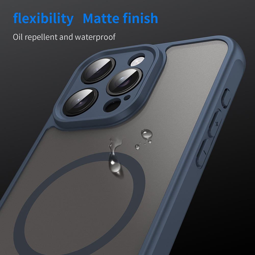 MagSafe futrola za Apple iPhone 15 Pro Max, Techsuit, HaloFrost II, Tamnoplava