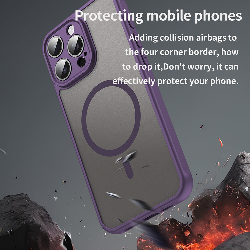 MagSafe futrola za Apple iPhone 15 Pro Max, Techsuit, HaloFrost II, Ljubičasta