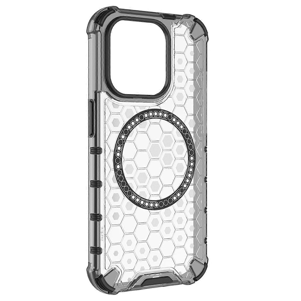 MagSafe futrola za Apple iPhone 15 Pro, Techsuit, HoneyComb Shield, Bela
