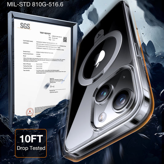 Futrola MagSafe za Apple iPhone 15, Torras, Ostand, Transparentna