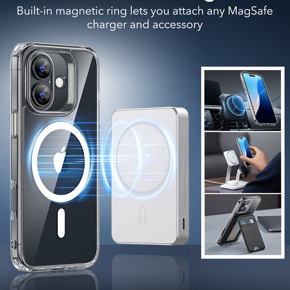 Futrola MagSafe za Apple iPhone 16, ESR, Classic Hybrid, Transparentna