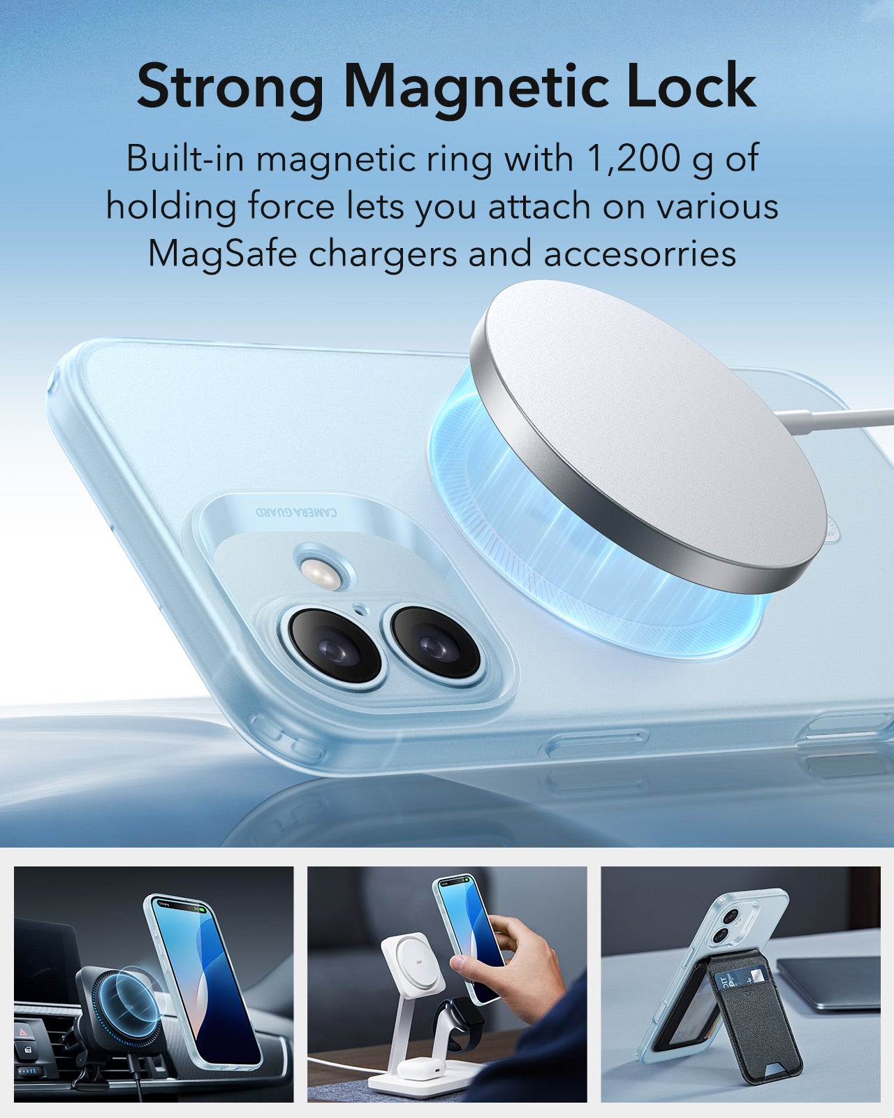 Futrola MagSafe za Apple iPhone 16, ESR, Zero, Satin Plava
