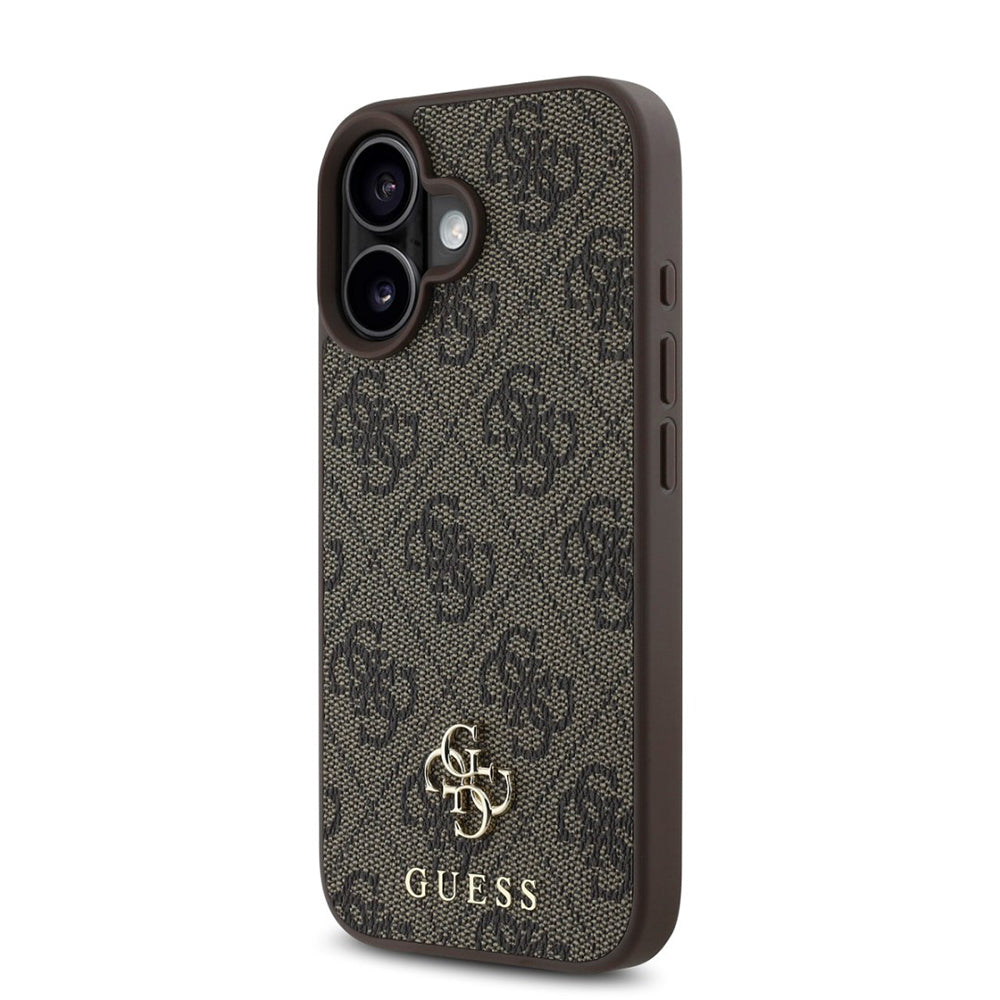 Futrola MagSafe za Apple iPhone 16, Guess, 4G Classic, Braon