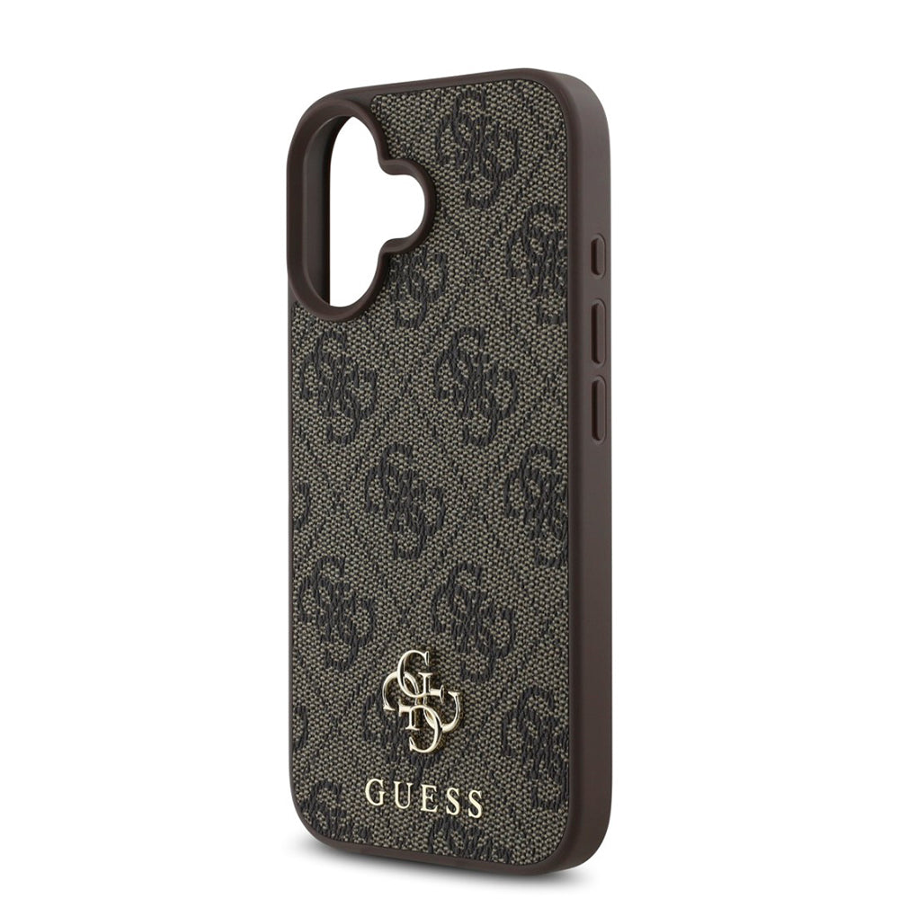 Futrola MagSafe za Apple iPhone 16, Guess, 4G Classic, Braon