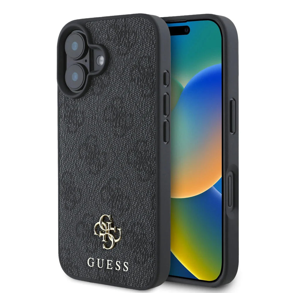 Futrola MagSafe za Apple iPhone 16, Guess, 4G Classic, Crna