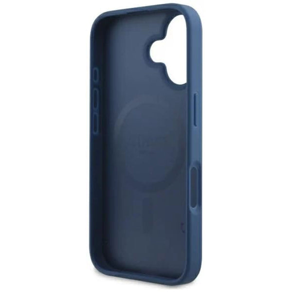 Futrola MagSafe za Apple iPhone 16, Guess, 4G Printed Stripes, Plava