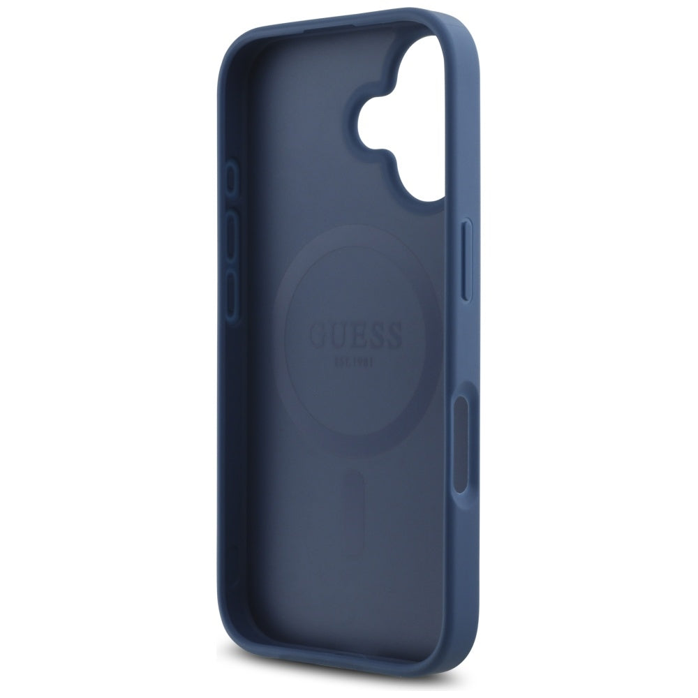 Futrola MagSafe za Apple iPhone 16, Guess, 4G Small and Classic Logo, Plava