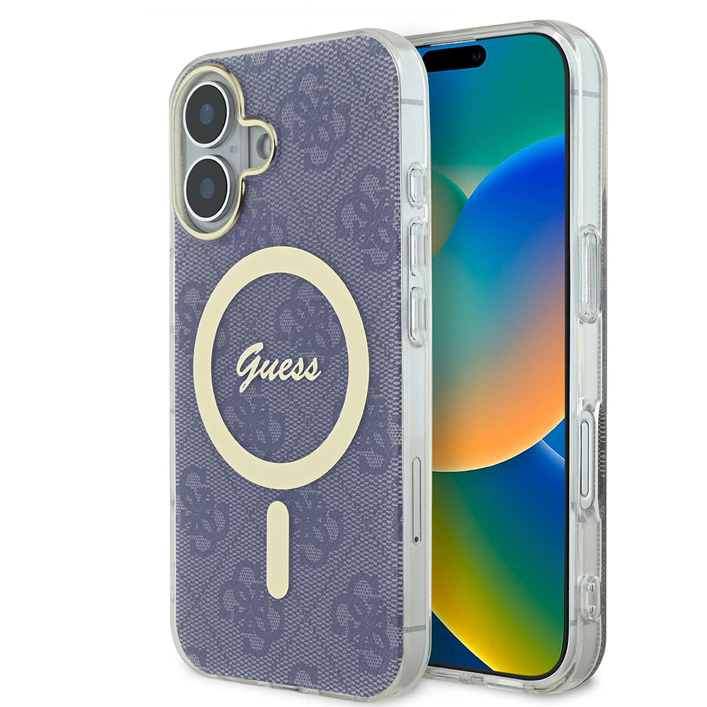 Futrola MagSafe za Apple iPhone 16, Guess, IML 4G, Plava