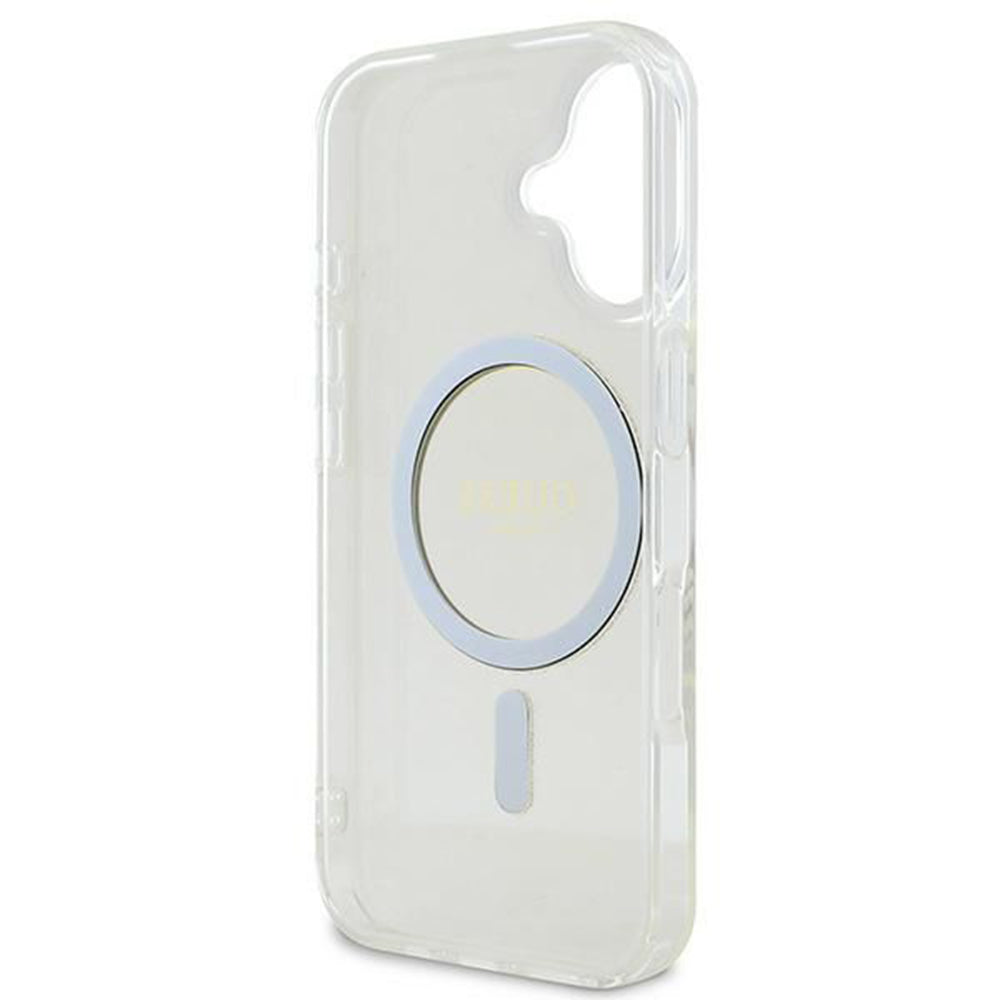 Futrola MagSafe za Apple iPhone 16, Guess, IML Glitter Circle, Transparentna