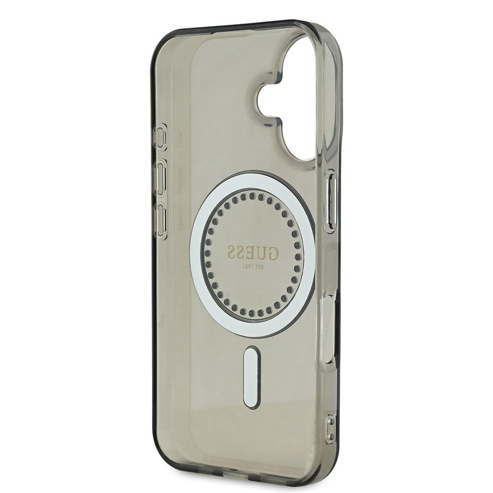 Futrola MagSafe za Apple iPhone 16, Guess, IML Rhinestone, Crna