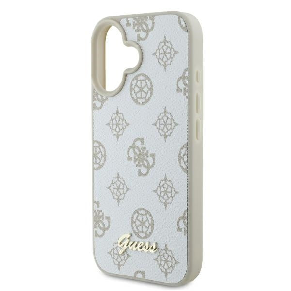 Futrola MagSafe za Apple iPhone 16, Guess, Peony Script, Bela