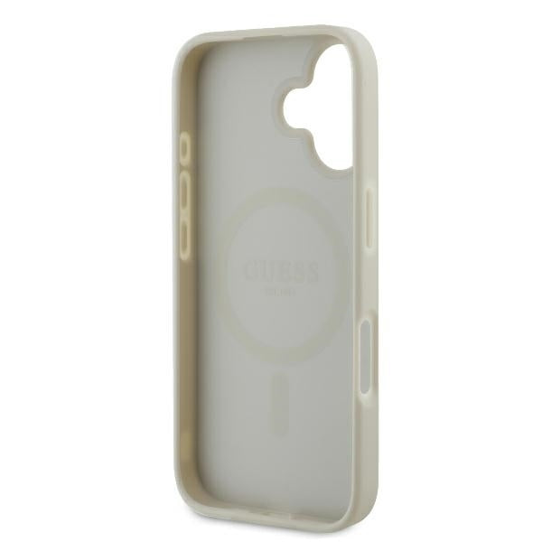 Futrola MagSafe za Apple iPhone 16, Guess, Peony Script, Bela