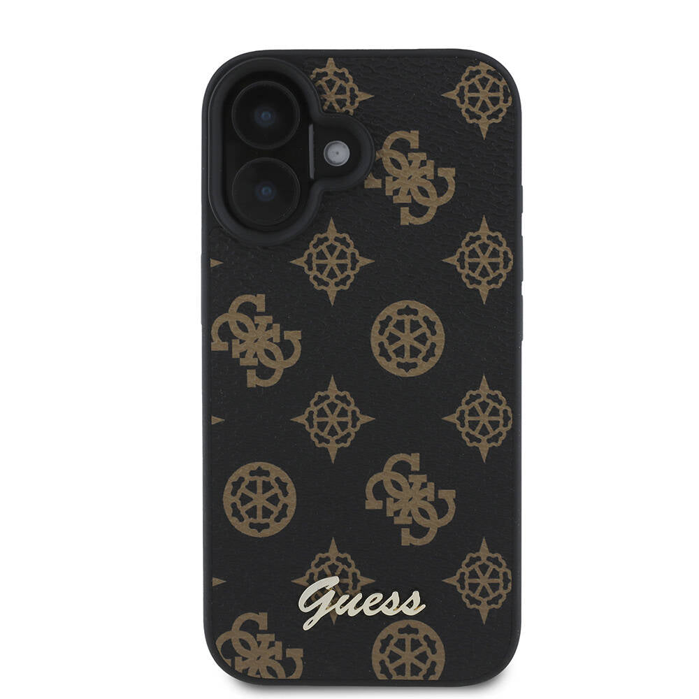 Futrola MagSafe za Apple iPhone 16, Guess, Peony Script, Crna