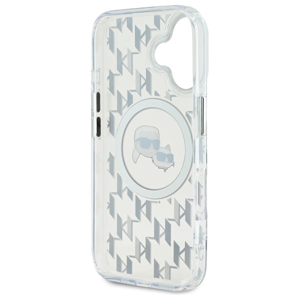 Futrola MagSafe za Apple iPhone 16, Karl Lagerfeld, IML Monogram Karl & Choupette's Heads, Transparentna