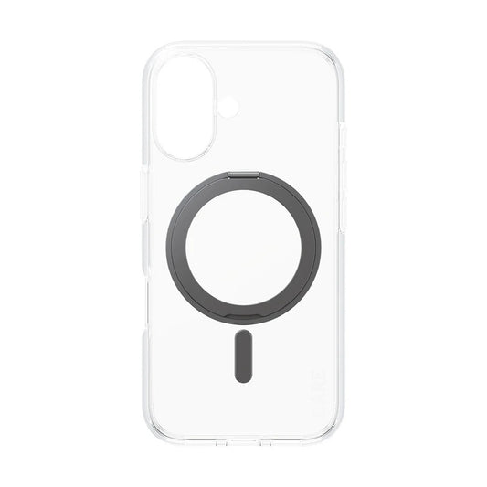 Futrola MagSafe za Apple iPhone 16, PanzerGlass, Care Feature Kickstand, Crna Transparentna