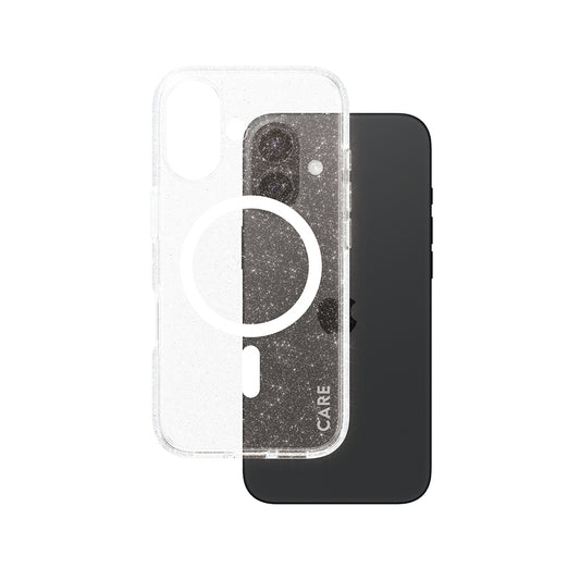 Futrola MagSafe za Apple iPhone 16, PanzerGlass, Care Urban Combat Star Lit, Bela Transparentna