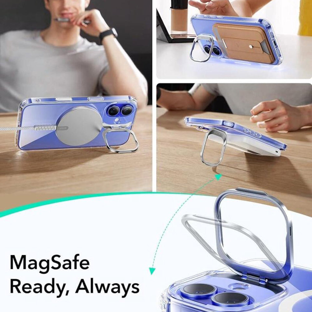 Futrola MagSafe za Apple iPhone 16 Plus, ESR, Classic Hybrid Kickstand Slide, Transparentna