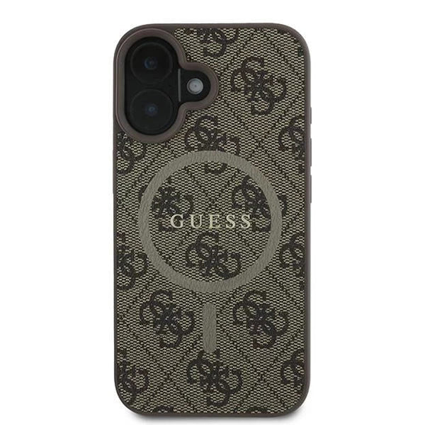 Futrola MagSafe za Apple iPhone 16 Plus, Guess, 4G Ring Classic Logo, Braon