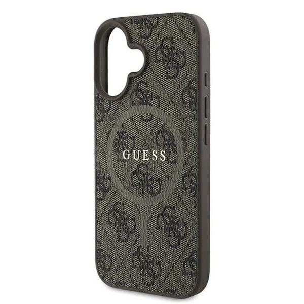 Futrola MagSafe za Apple iPhone 16 Plus, Guess, 4G Ring Classic Logo, Braon