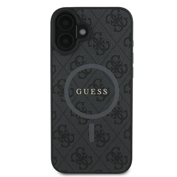 Futrola MagSafe za Apple iPhone 16 Plus, Guess, 4G Ring Classic Logo, Crna