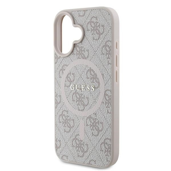 Futrola MagSafe za Apple iPhone 16 Plus, Guess, 4G Ring Classic Logo, Roze