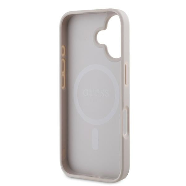 Futrola MagSafe za Apple iPhone 16 Plus, Guess, 4G Ring Classic Logo, Roze