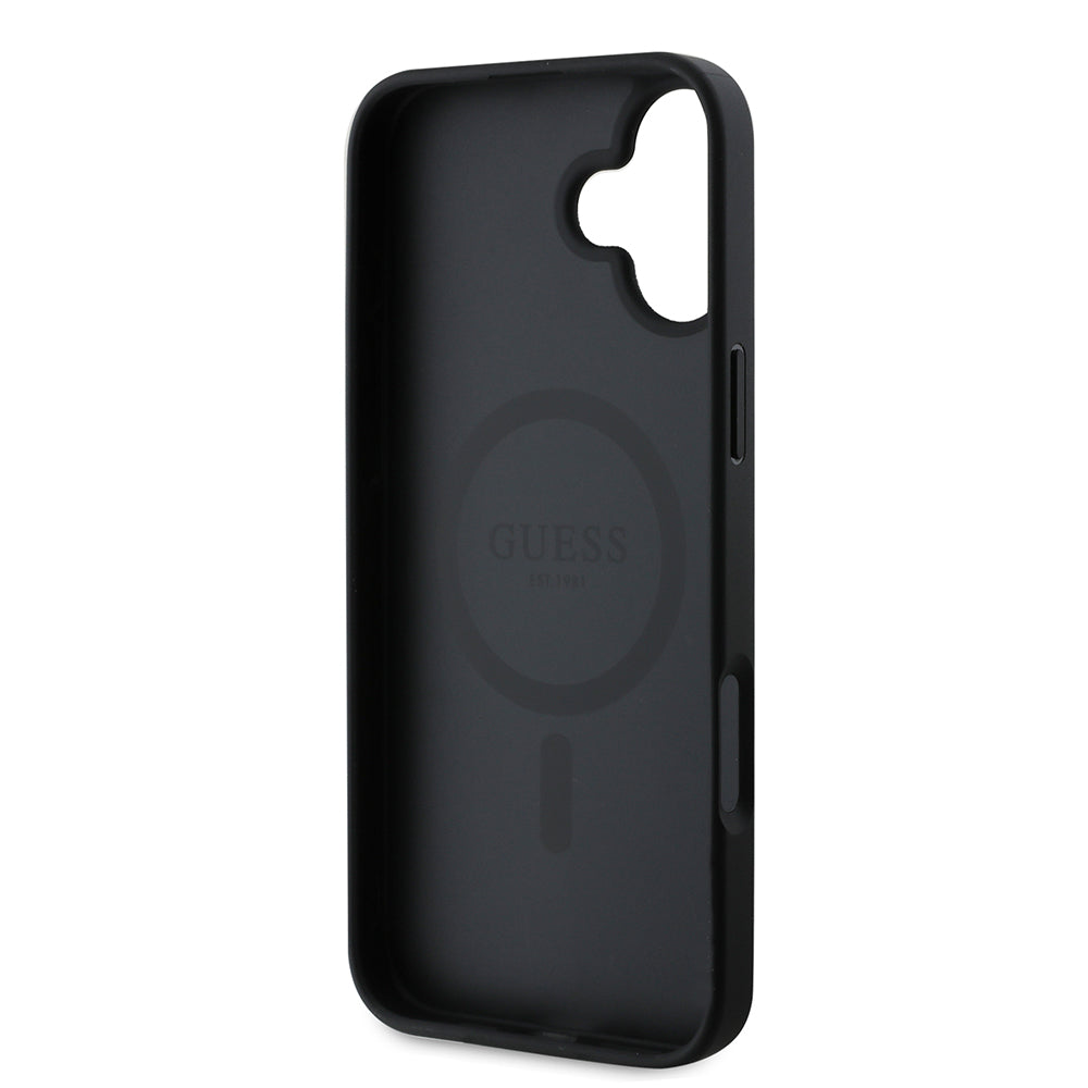 Futrola MagSafe za Apple iPhone 16 Plus, Guess, Saffiano Classic Logo, Crna