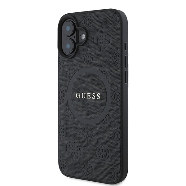 Futrola MagSafe za Apple iPhone 16 Plus, Guess, Saffiano Peony Classic Logo, Roze
