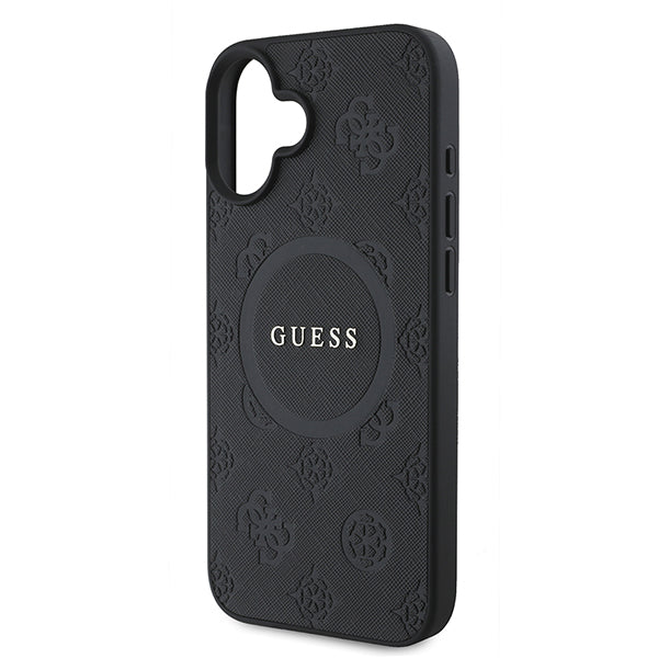 Futrola MagSafe za Apple iPhone 16 Plus, Guess, Saffiano Peony Classic Logo, Roze