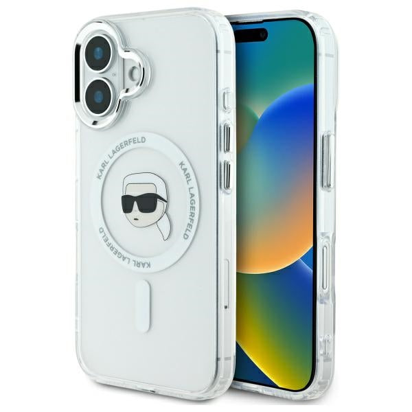 Futrola MagSafe za Apple iPhone 16 Plus, Karl Lagerfeld, IML Karl's Head, Bela