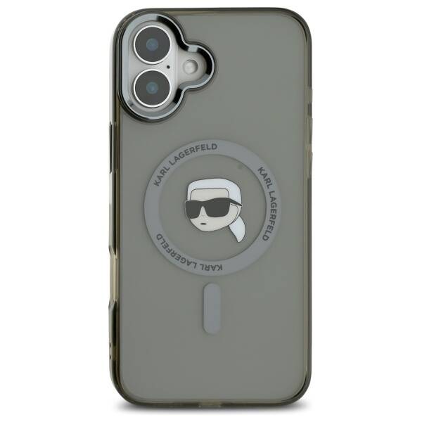 Futrola MagSafe za Apple iPhone 16 Plus, Karl Lagerfeld, IML Karl's Head, Crna